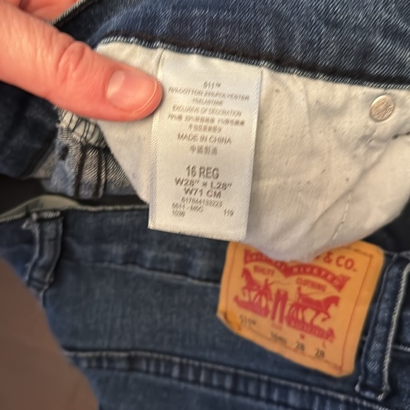 Levi 511 Slim boys stretch jeans size 16 regular - Picture 3 of 6